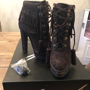 Brian Atwood Fringe Tempesta Booties